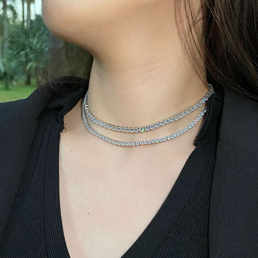 [Perla Lux]Elegant Tennis Chain Necklace