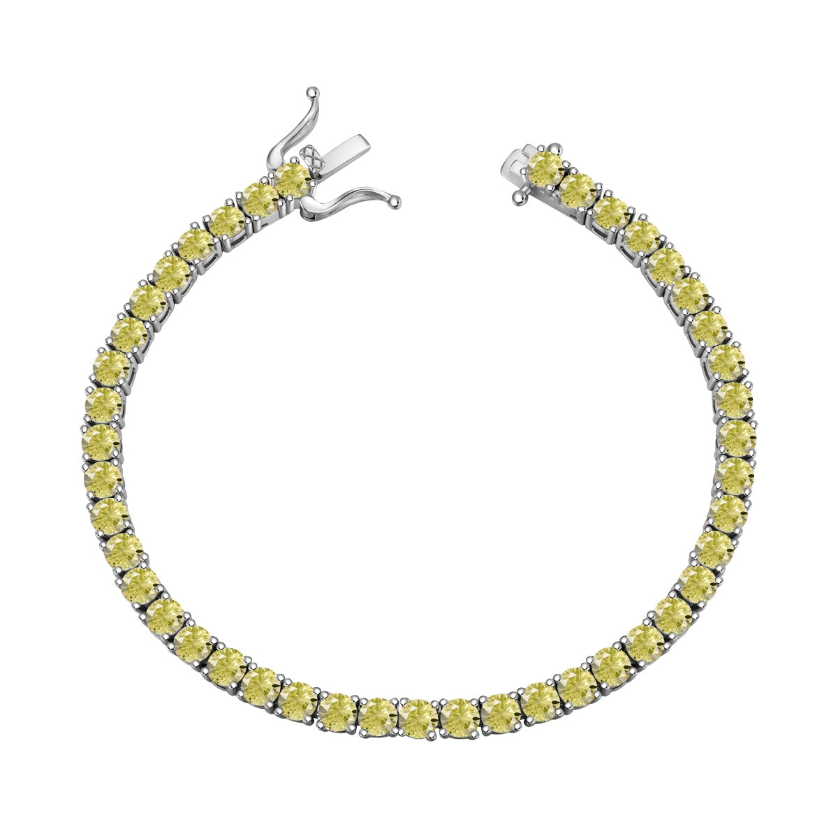 [Perla Lux]Ornate Dazzling Round Cut Tennis Bracelet