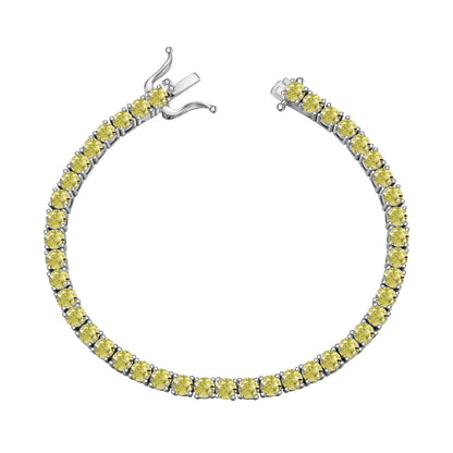 [Perla Lux]Ornate Dazzling Round Cut Tennis Bracelet