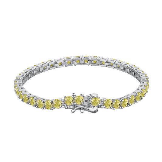 [Perla Lux]Ornate Dazzling Round Cut Tennis Bracelet