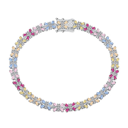[Perla Lux]Radiant Colorful Emerald Cut Party Bracelet