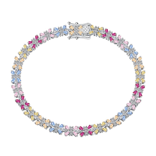 [Perla Lux]Radiant Colorful Emerald Cut Party Bracelet
