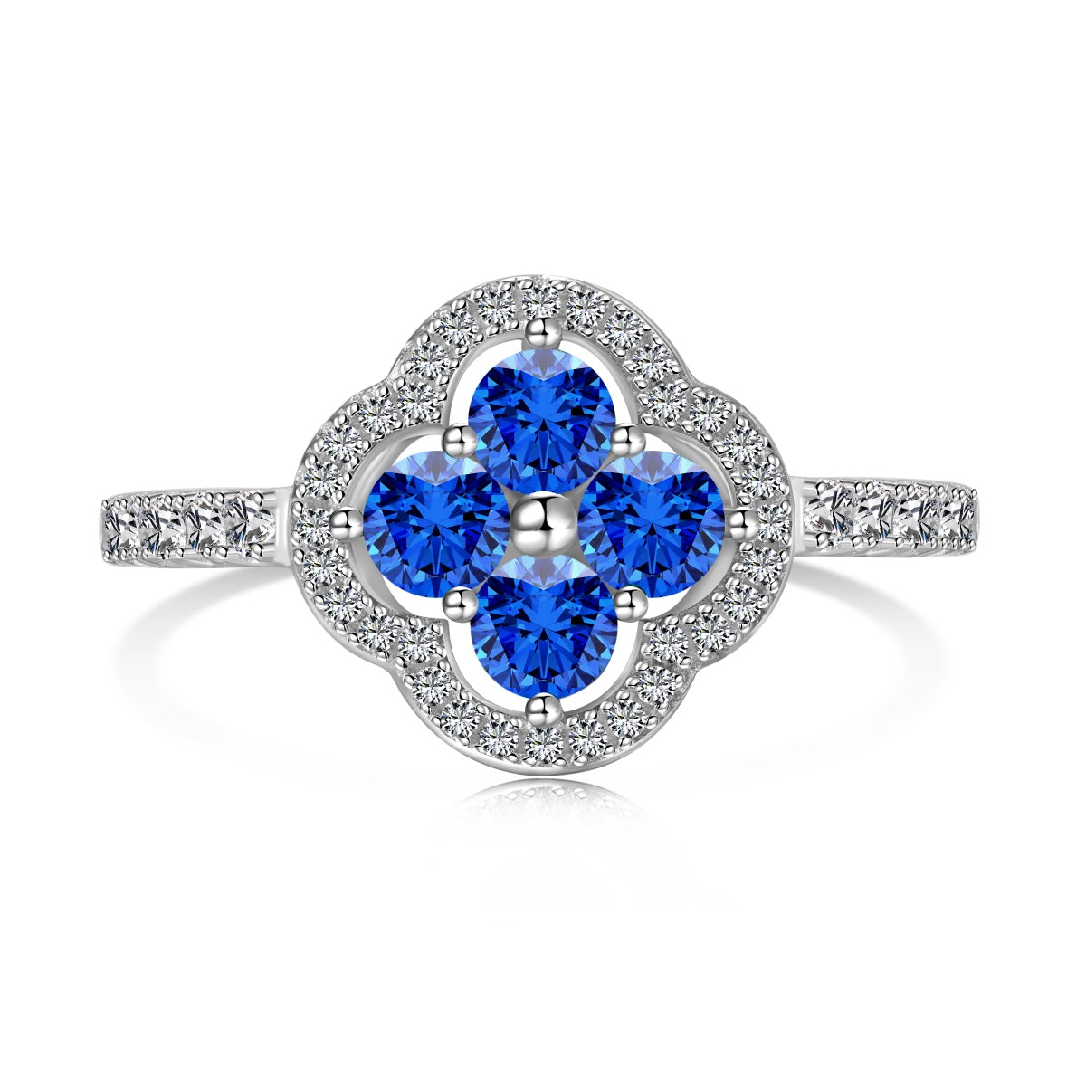 [Perla Lux]Four Leaf Clover Flower Design Ring