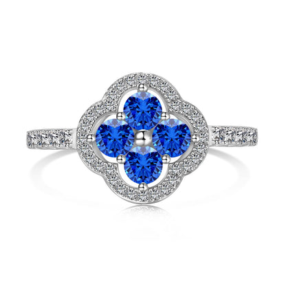 [Perla Lux]Four Leaf Clover Flower Design Ring