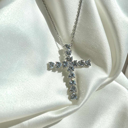 [Perla Lux]Radiant Cross Shape Necklace