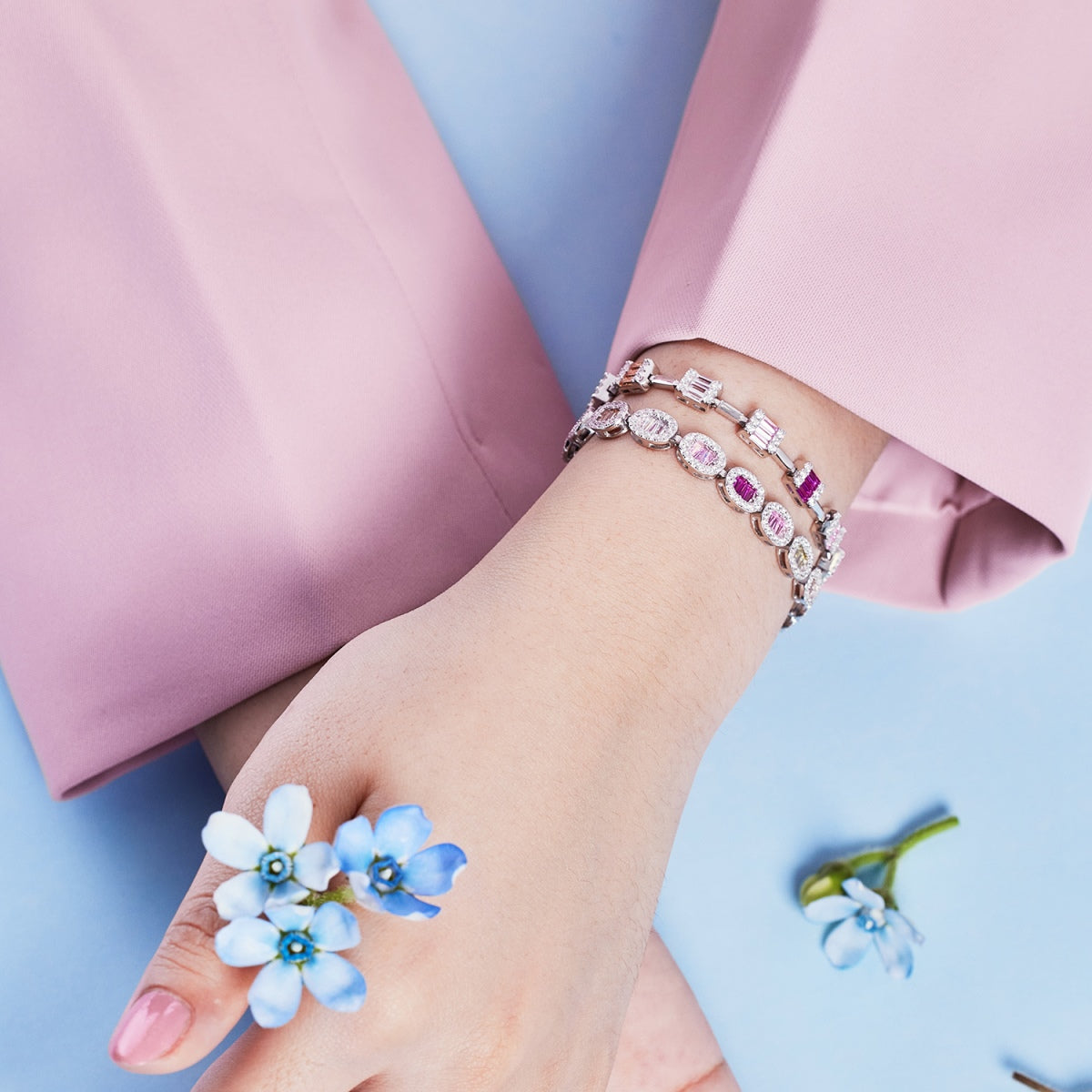 [Perla Lux]Dainty Charming Emerald Cut Daily Bracelet