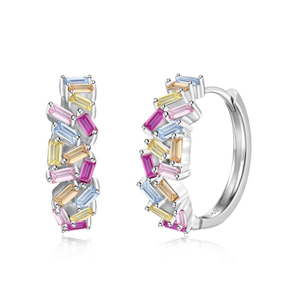 [Perla Lux]Dazzling Colorful Emerald Cut Daily Earrings