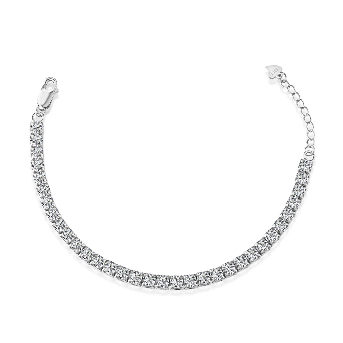[Perla Lux]Sparkling Radiant Princess Cut Tennis Bracelet