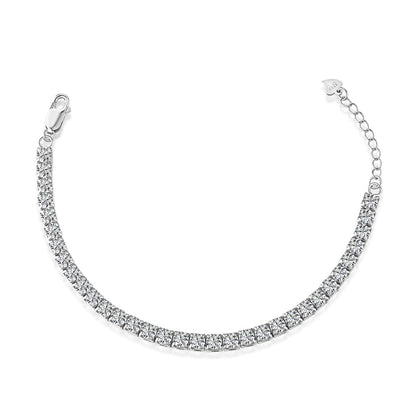 [Perla Lux]Sparkling Radiant Princess Cut Tennis Bracelet