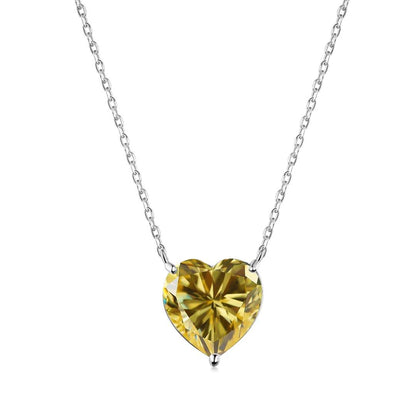 [Perla Lux]6.0 carat Radiant Heart Shape Necklace