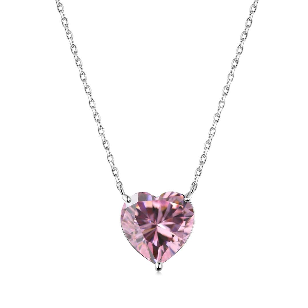 [Perla Lux]6.0 carat Radiant Heart Shape Necklace