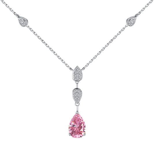[Perla Lux]Dazzling Pear Cut Necklace