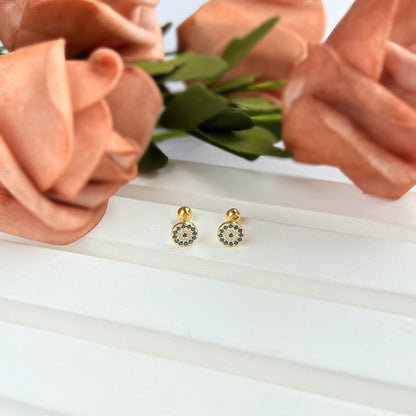 [Perla Lux]Devil's Eye Ear Bone Nail Earrings