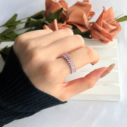 [Perla Lux]Gorgeous Marquise Cut Tennis Ring