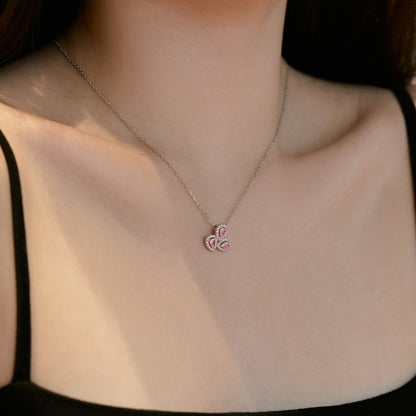 [Perla Lux]Elegant Flower Shape Pear Cut Necklace