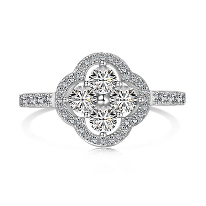 [Perla Lux]Four Leaf Clover Flower Design Ring
