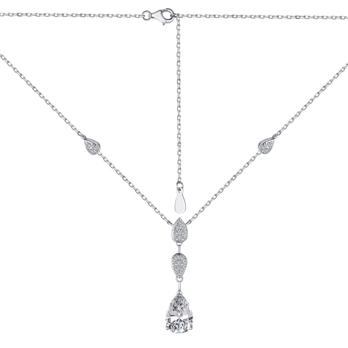 [Perla Lux]Dazzling Pear Cut Necklace