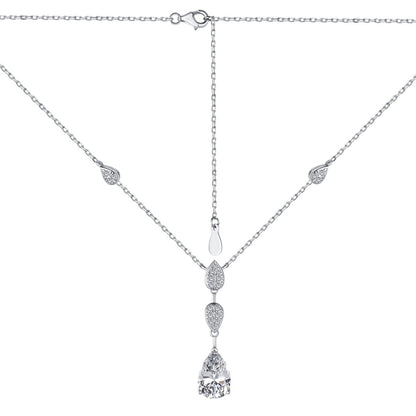 [Perla Lux]Dazzling Pear Cut Necklace