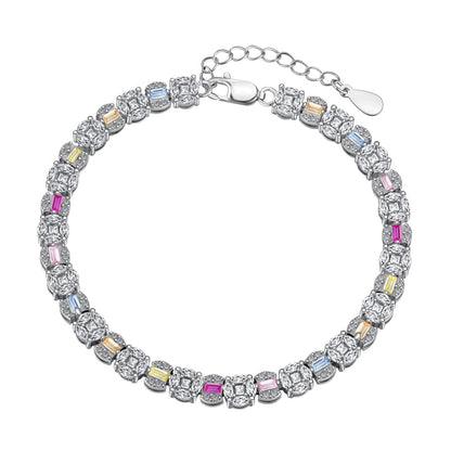 [Perla Lux]Dazzling Radiant Multi Cut Daily Bracelet