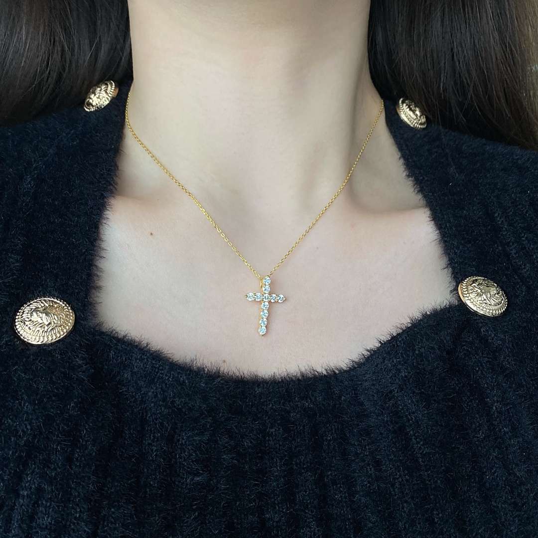 [Perla Lux]Unique Cross Shape Necklace