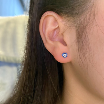 [Perla Lux]Devil's Eye Ear Bone Nail Earrings