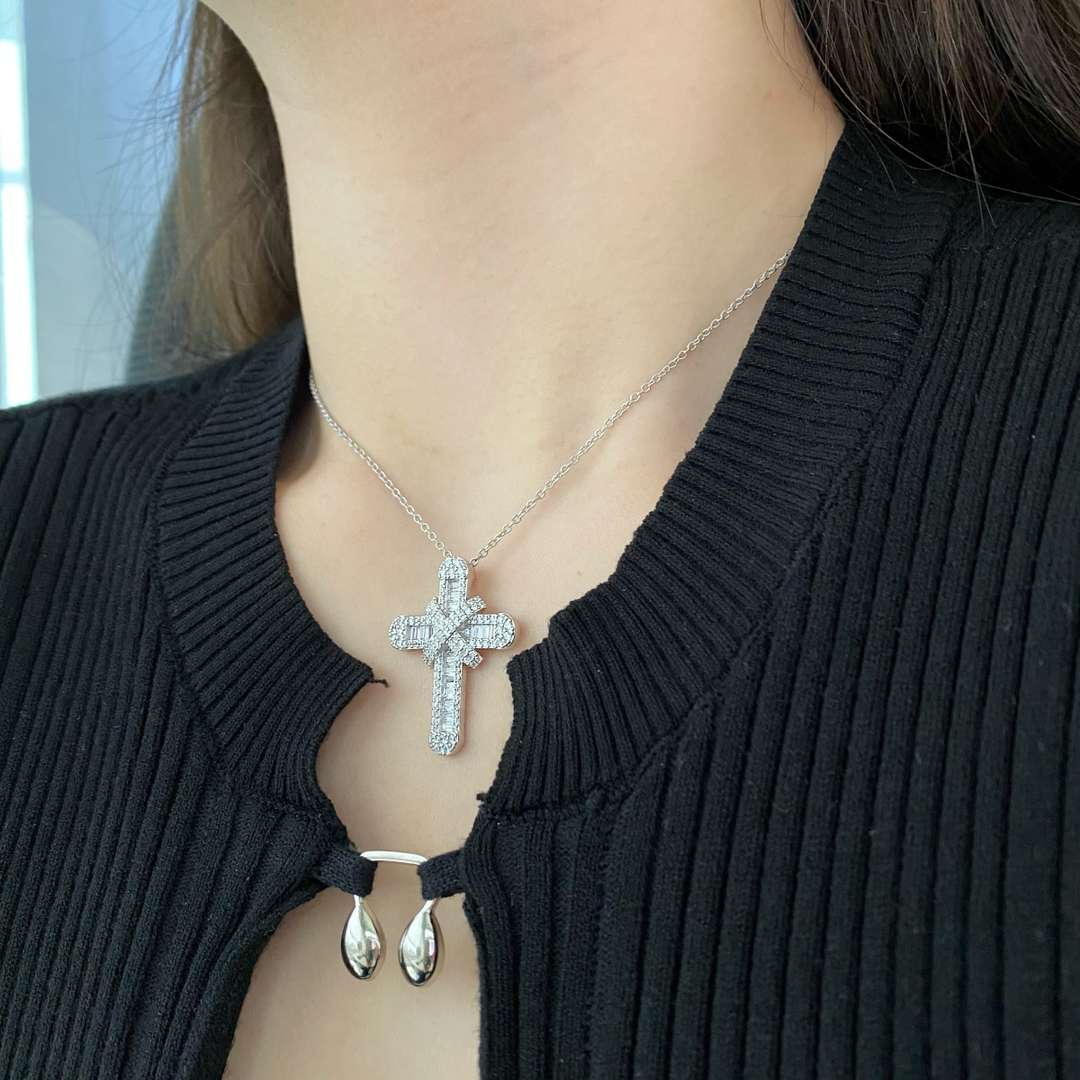[Perla Lux]Gypsophila With Dimonds Necklace
