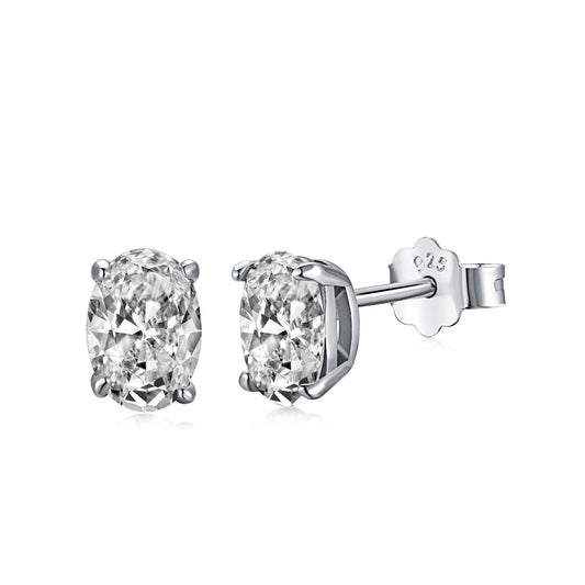 [Perla Lux]Oval Classic Dignified Elegant Earrings