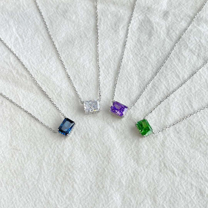 [Perla Lux]Luxurious Square Shape Colorful Necalack