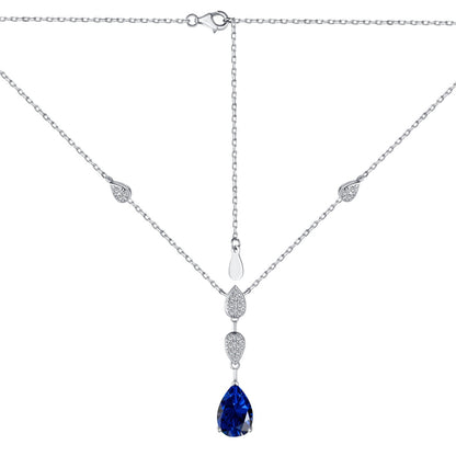 [Perla Lux]Dazzling Pear Cut Necklace