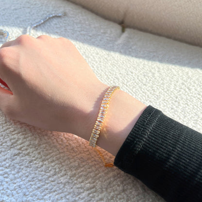 [Perla Lux]Exquisite Emerald Cut Daily Bracelet