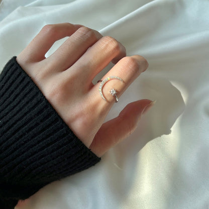 [Perla Lux]Eternity Moon & Star Ring