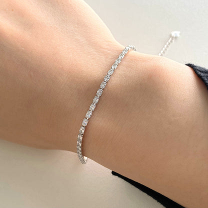 [Perla Lux]Elegant Emerald Cut Daily Bracelet