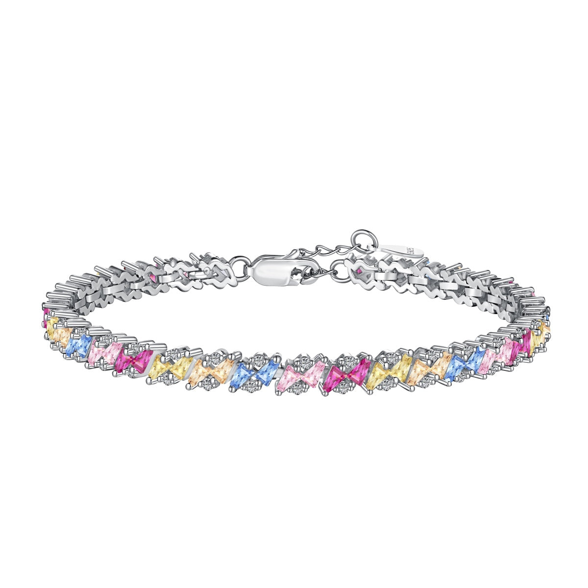 [Perla Lux]Ornate Sparkling Multi Cut Party Bracelet