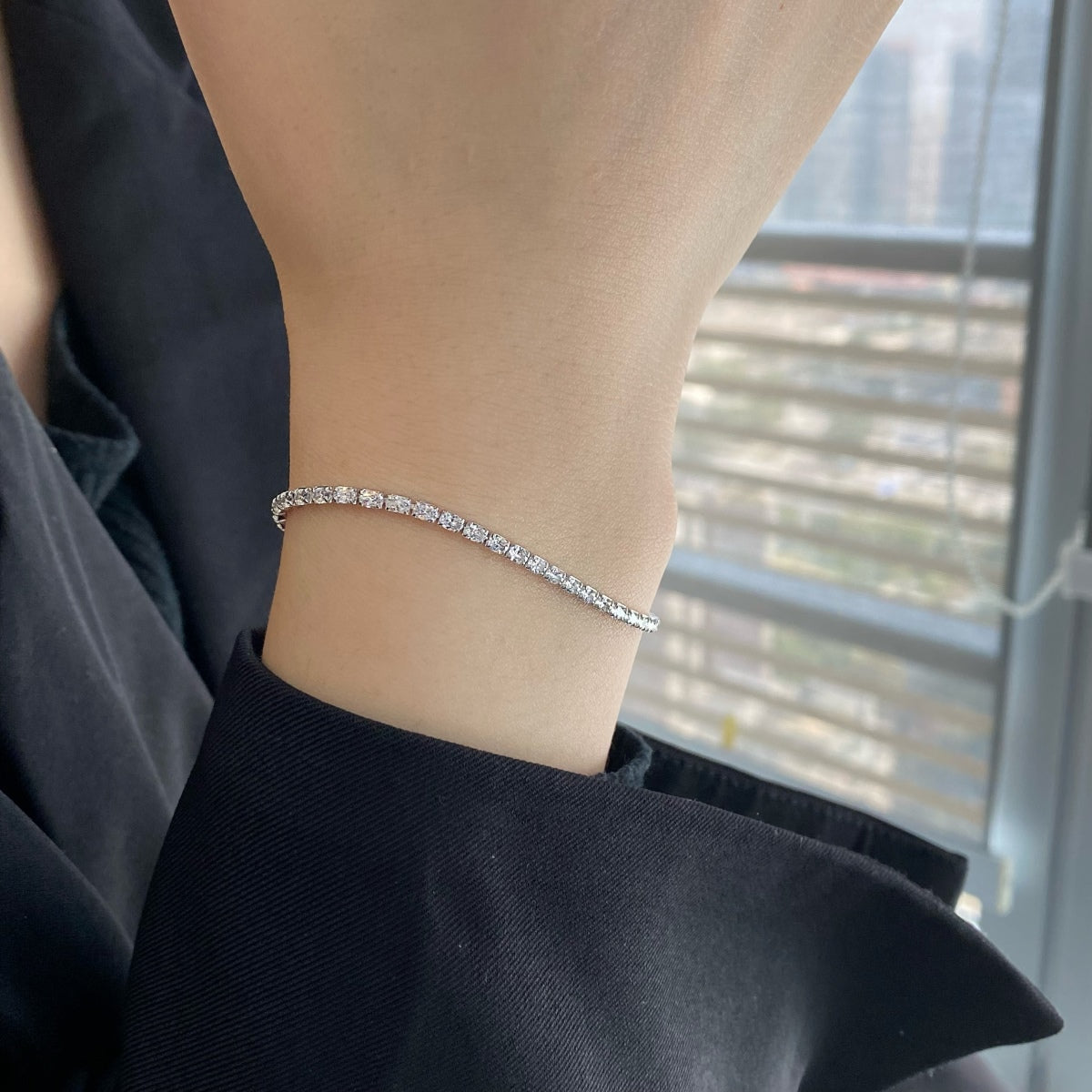 [Perla Lux]Elegant Emerald Cut Daily Bracelet