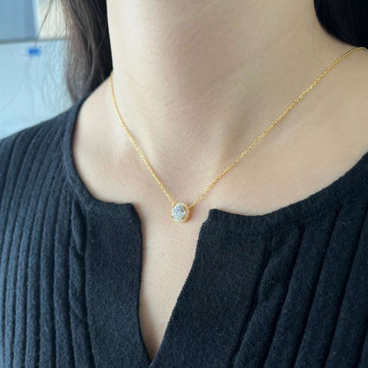 [Perla Lux]Luxurious Round Cut Necklace