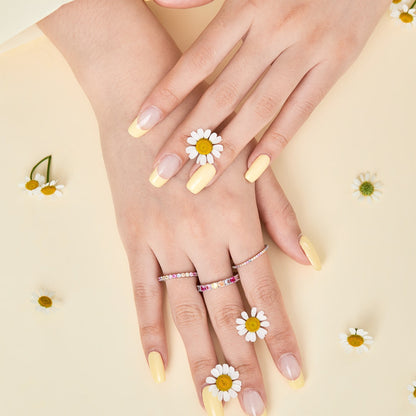[Perla Lux]Dazzling Lustrous Round Cut Tennis Ring