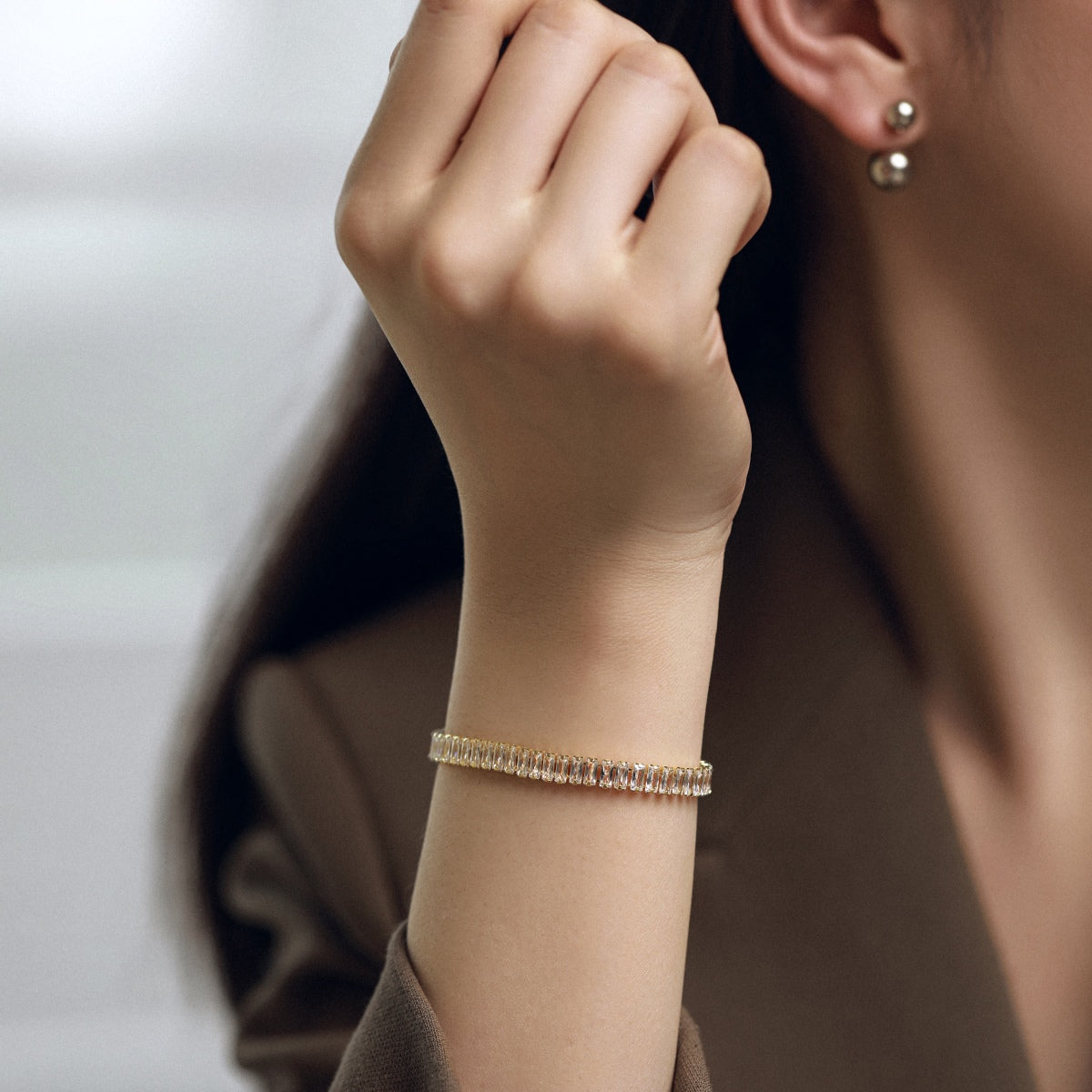 [Perla Lux]Exquisite Emerald Cut Daily Bracelet