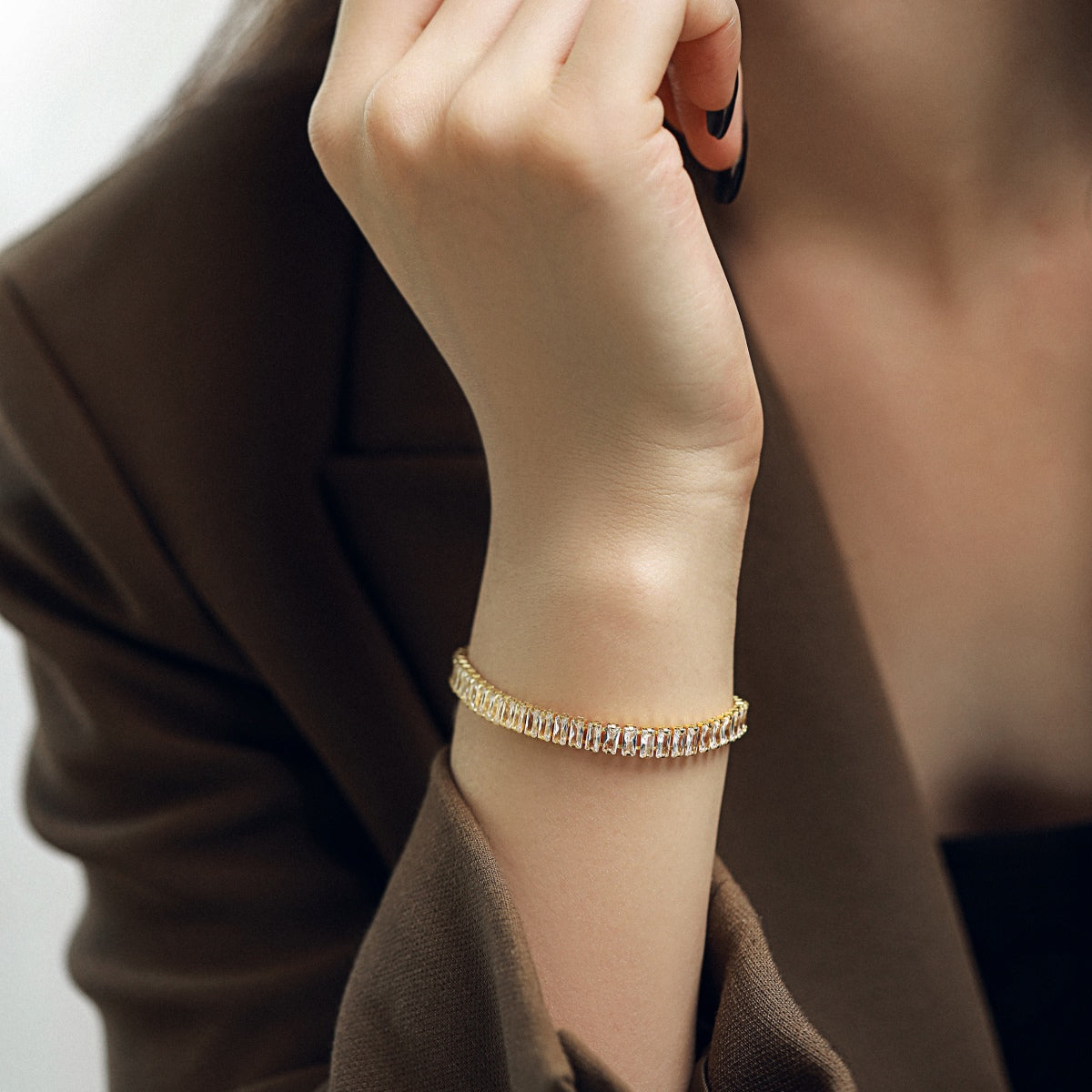 [Perla Lux]Exquisite Emerald Cut Daily Bracelet