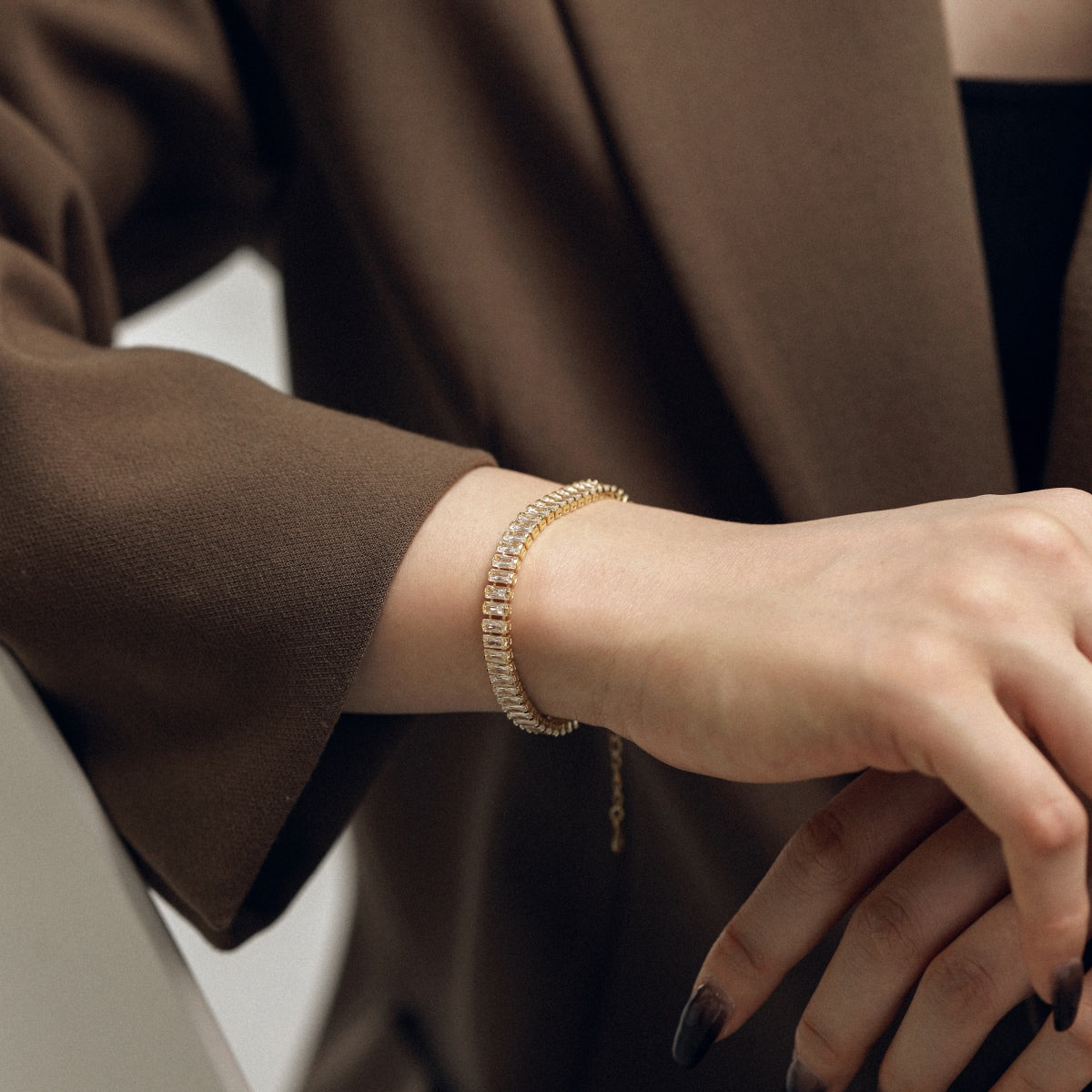 [Perla Lux]Exquisite Emerald Cut Daily Bracelet
