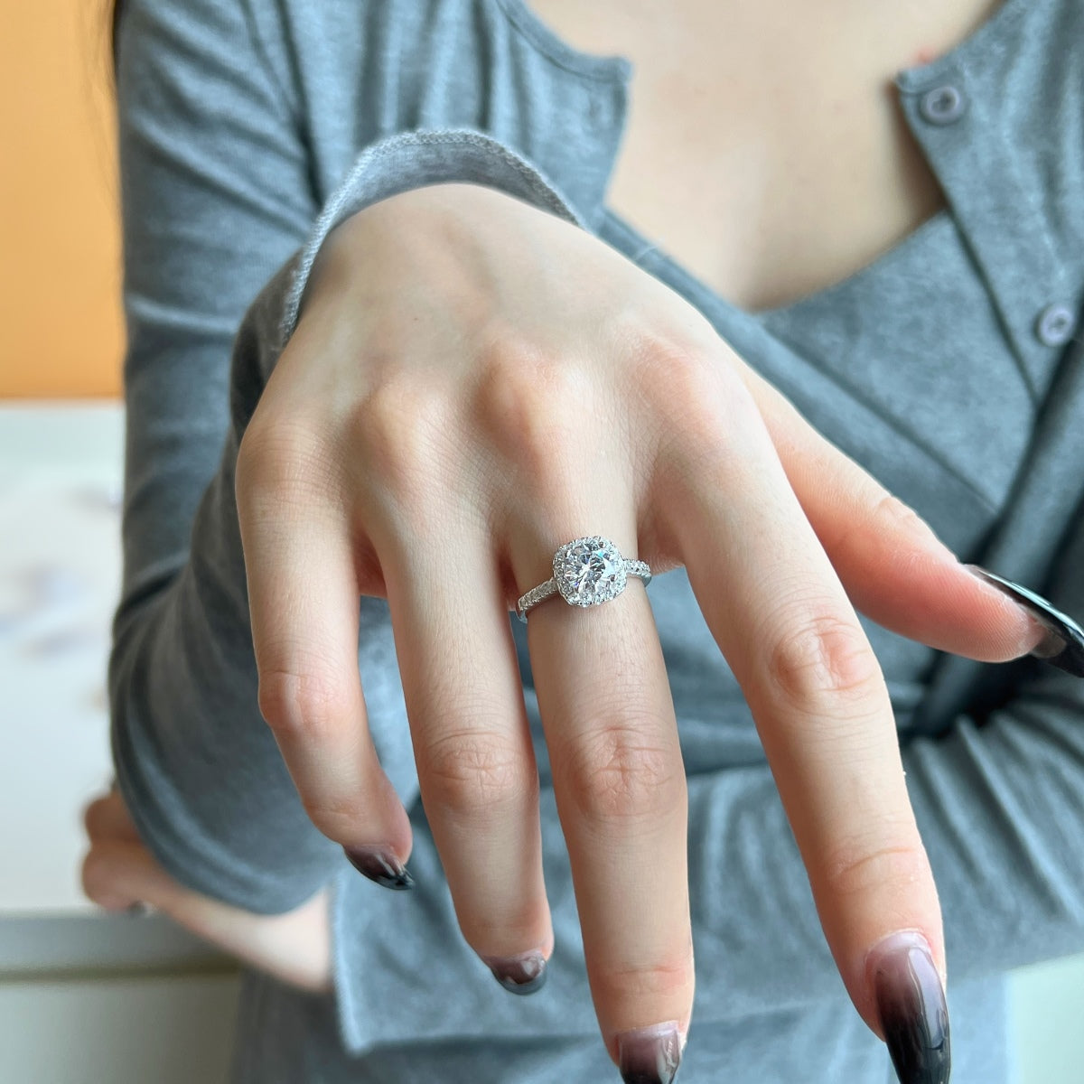 [Perla Lux]Dazzling Resplendent Round Cut Wedding Ring