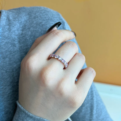 [Perla Lux]Eternity Round Cut Tennis Ring