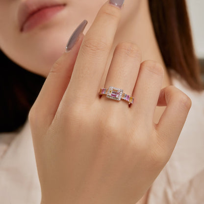 [Perla Lux]Exquisite Colorful Radiant Cut Party Ring