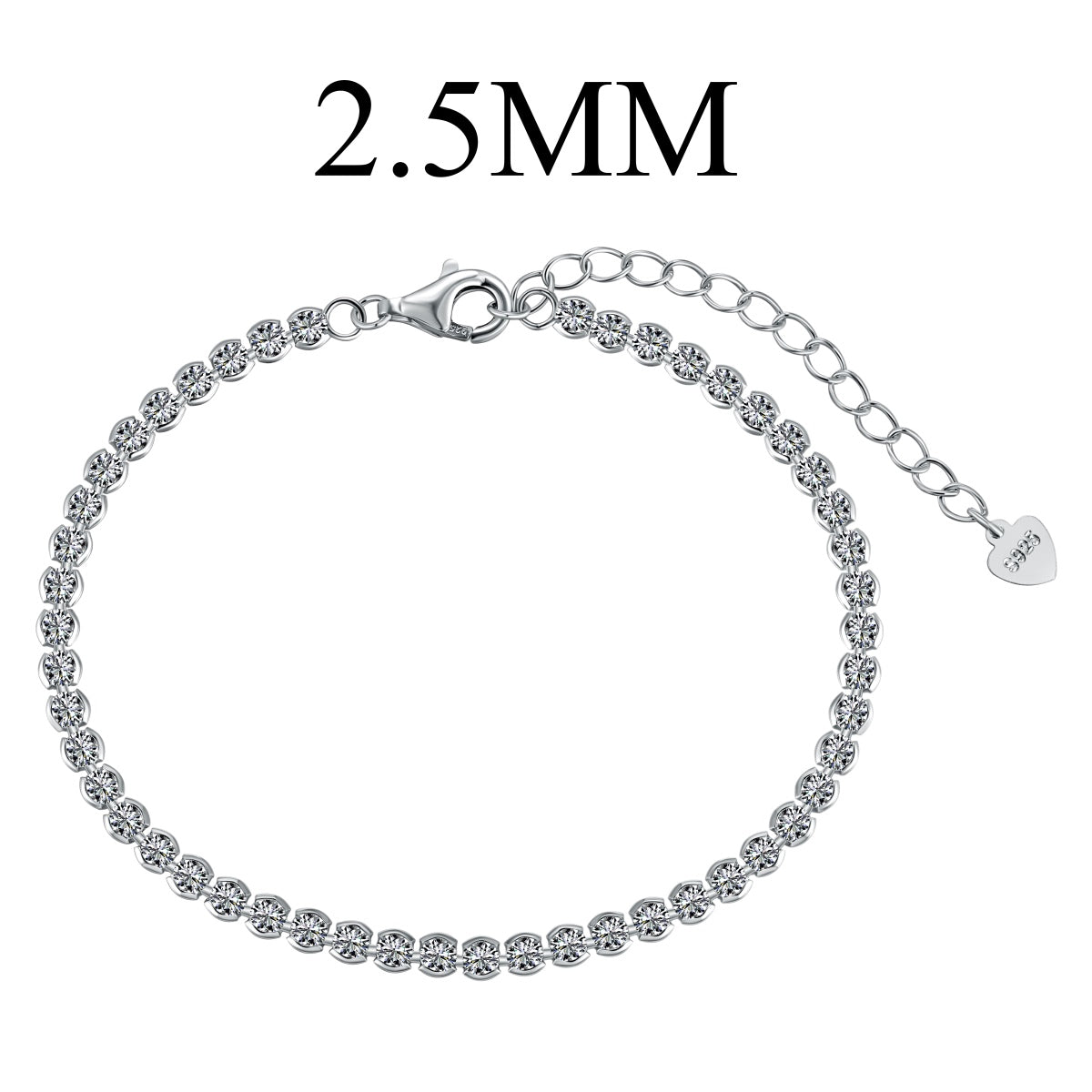 [Perla Lux]Dazzling Sparkling Round Cut Daily Bracelet