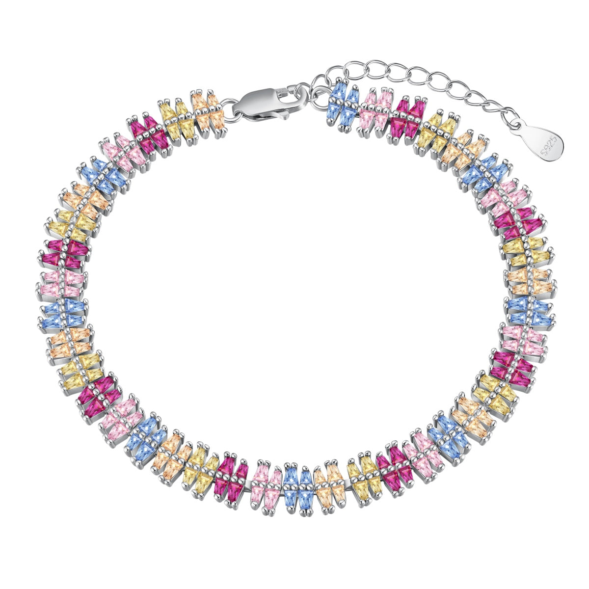 [Perla Lux]Sparkling Exquisite Multi Cut Party Bracelet