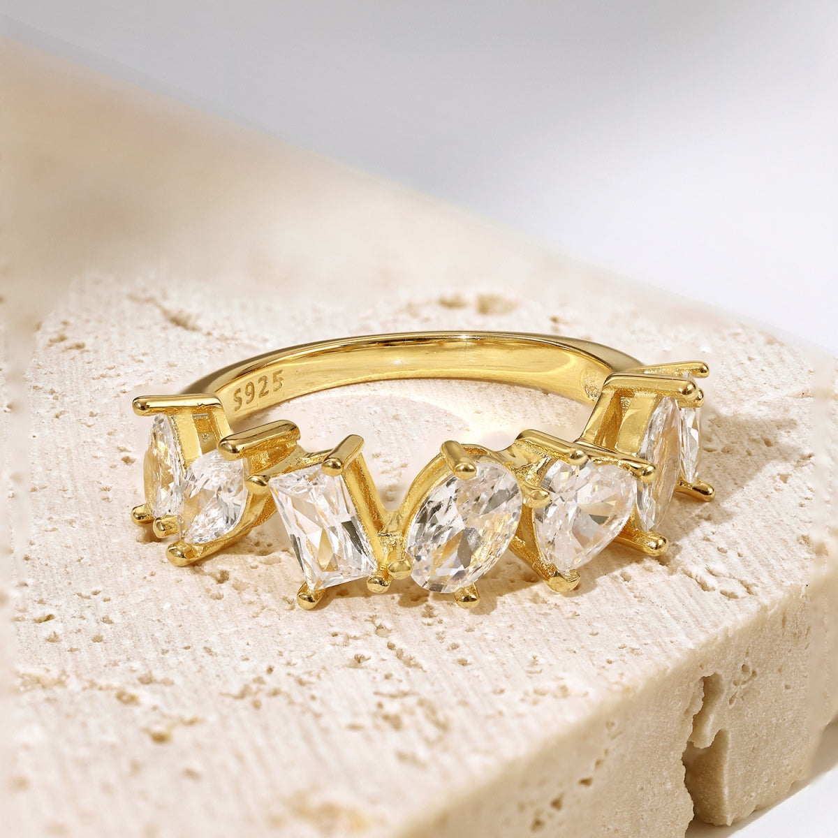[Perla Lux]Delicate Multi Cut Ring