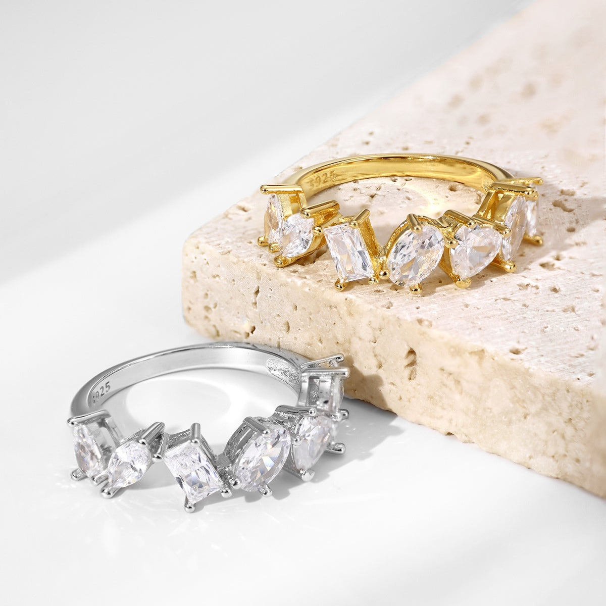 [Perla Lux]Delicate Multi Cut Ring