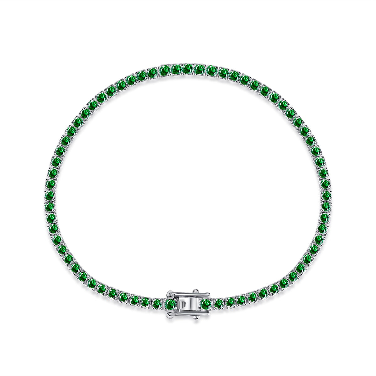 [Perla Lux]Dazzling Colorful Round Cut Daily Bracelet