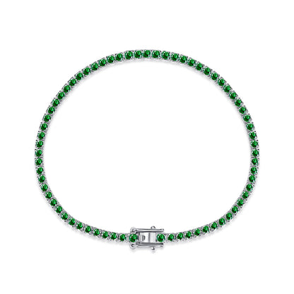 [Perla Lux]Dazzling Colorful Round Cut Daily Bracelet