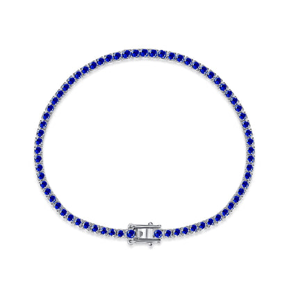 [Perla Lux]Dazzling Colorful Round Cut Daily Bracelet
