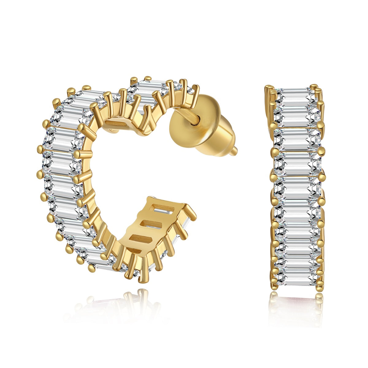 [Perla Lux]Radiant Heart Cutout Earrings